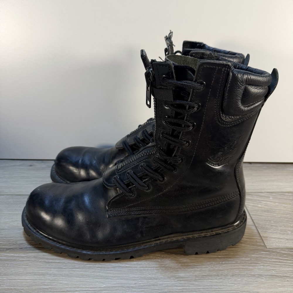 Southwest Boot CO Firefighter Biker Motorcycle Boots Mens 10 1/2 D Black Leather